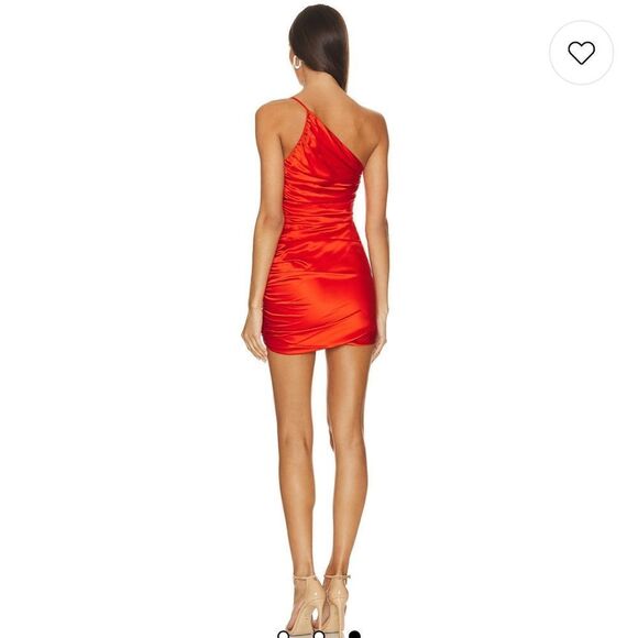 The Sei Silk ONE SHOULDER RUCHED MINI
DRESS- Orange Size 2 Revolve - Picture 5 of 15
